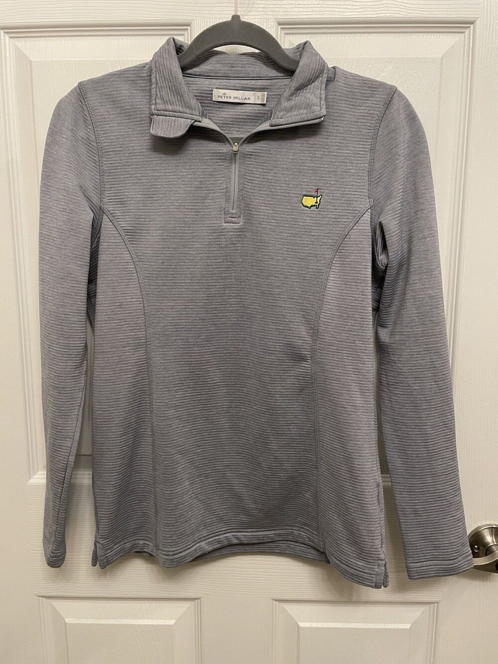 Peter Millar Masters Augusta Women's Small Quarter Zip Golf Pullover Gray